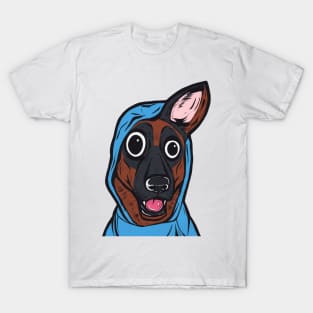 German Shepherd Blue Hoodie T-Shirt